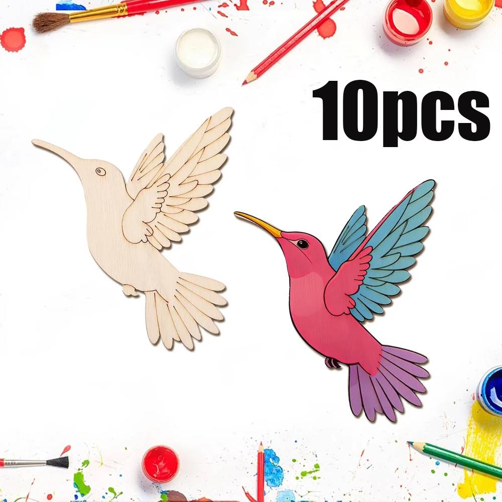 Art Craft Diy - 10 قطع من الخشب غير المكتمل