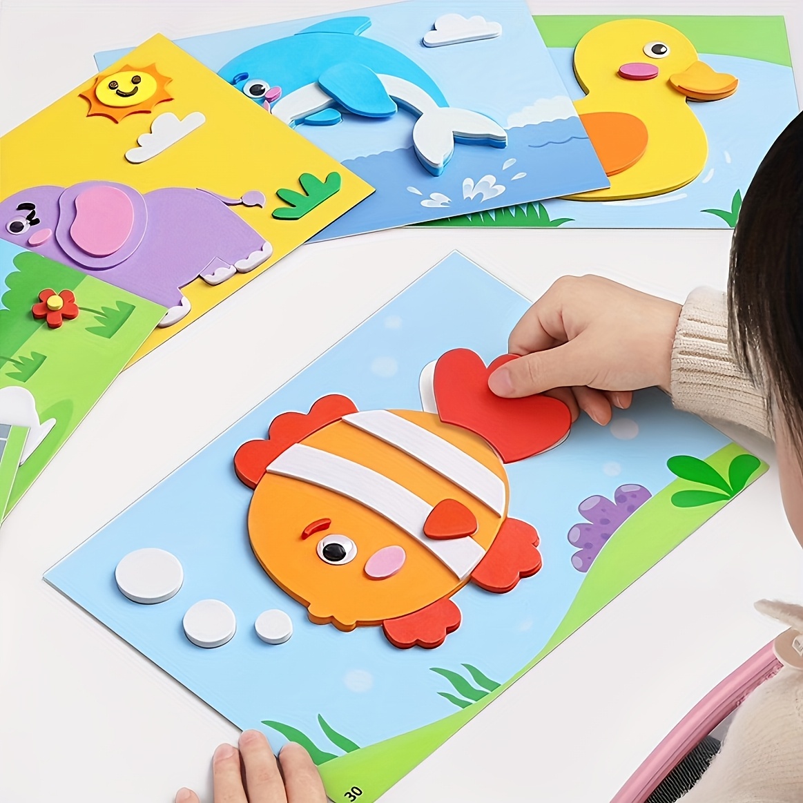 Art Craft Education - ملصقات ثلاثية الأبعاد للأطفال، قابلة للاستخدام