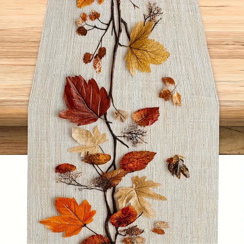 Art Craft Using Leaves - مفرش طاولة مكون من أوراق الشجر