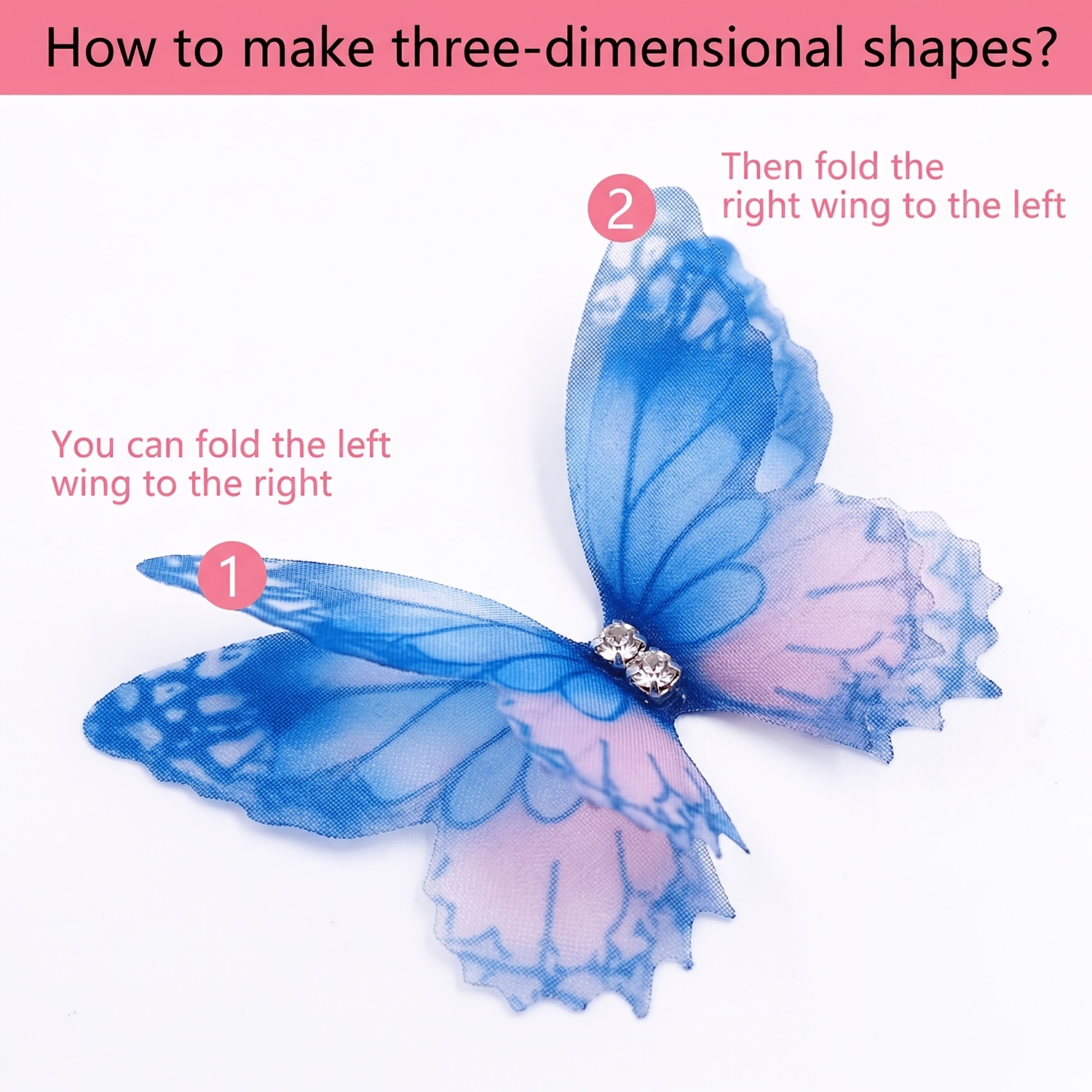 80 قطعة من فراشات الأورجانزا ل - مراجعة Art Craft Butterfly وسعره