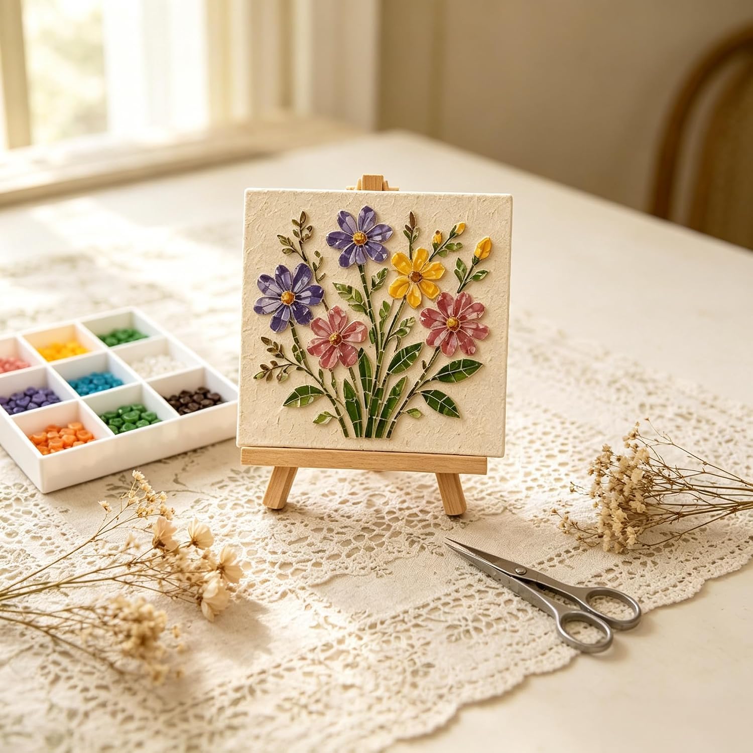 طقم فن الفسيفساء لعلبة سقي الز - مراجعة Art Craft Butterfly وسعره